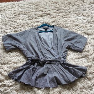 Wrap Peplum Shirt